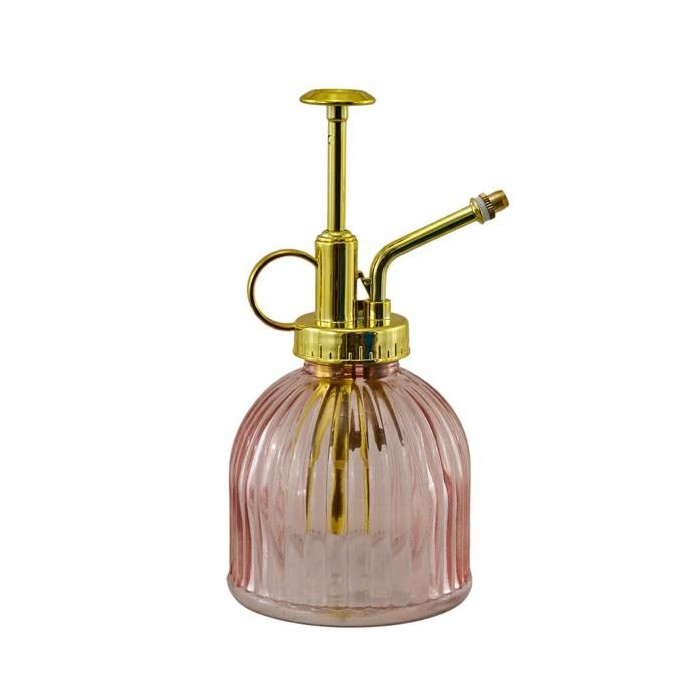 BOTTIGLIA RIGATA BASSA ROSA CHIARO ORO 8X16